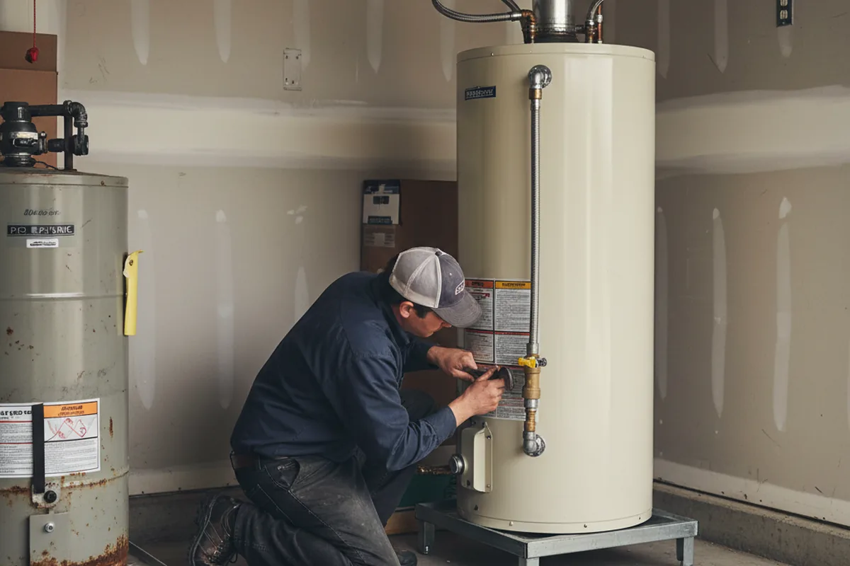 Water heater and shutoff valve replacement in Coventry